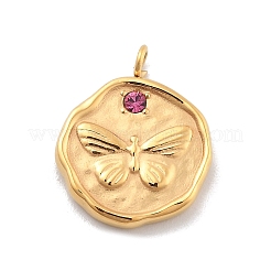 304 Stainless Steel Rhinestone Pendants&nbsp;STAS-M092-04G
