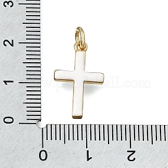 Brass Enamel Pendants&nbsp;KK-CBAEEA8-10B-G