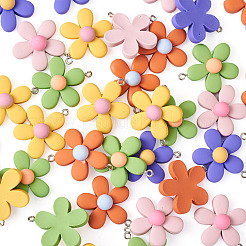 40Pcs 5 Colors Resin Pendants&nbsp;RESI-TA0001-40