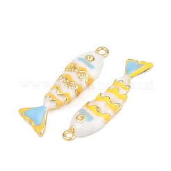 Alloy Enamel Pendant Rhinestone Settings&nbsp;ENAM-H002-01G-01