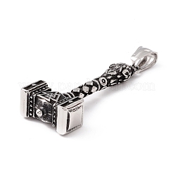 Tibetan Style 304 Stainless Steel Pendants&nbsp;STAS-P305-26AS