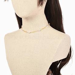 Handmade CCB Plastic Imitation Pearl Beaded Necklace for Girl Women&nbsp;NJEW-JN03656