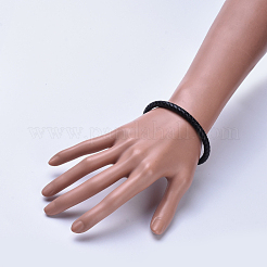Man's Braided Leather Cord Bracelets&nbsp;BJEW-JB04255-01