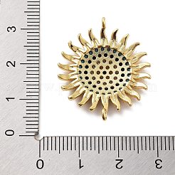 Rack Plating Brass Micro Pave Cubic Zirconia Connector Charms&nbsp;KK-Z071-41G