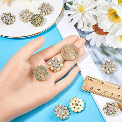 10Pcs 1-Hole Alloy Rhinestone Shank Buttons&nbsp;BUTT-GF0003-72G
