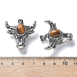 Natural Tiger Eye Pendant&nbsp;G-H083-03AS-02