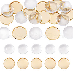 10Pcs Half Round Glass Cabochons&nbsp;DIY-TA0013-90