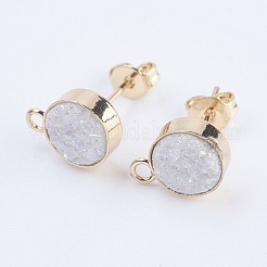 Brass Stud Earring Findings&nbsp;KK-E748-B-LG