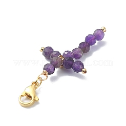 Cross Natural Gemstone Pendant Decoraiton&nbsp;HJEW-JM00988