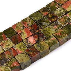 Natural Unakite Beads Strands&nbsp;G-T139-8x8-08A