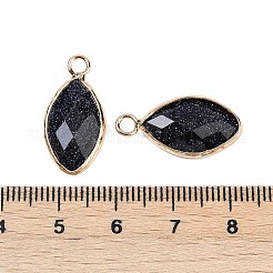 Synthetic Blue Goldstone Faceted Pendants&nbsp;G-G193-01G-13