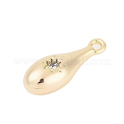 Brass Micro Pave Cubic Zirconia Pendants&nbsp;LS-ZIRC-P122-03B-G