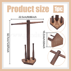 Baseball PineWood Championship Ring Organizer Display Tower Stands&nbsp;RDIS-WH0001-41