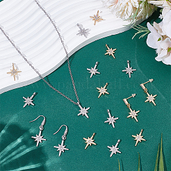 32Pcs 2 Colors Alloy with Rhinestone Pendants&nbsp;FIND-SC0023-34
