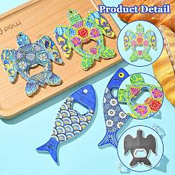 4Pcs 4 Styles Melamine Bottle Opener Fridge Magnet&nbsp;AJEW-CJ0001-54
