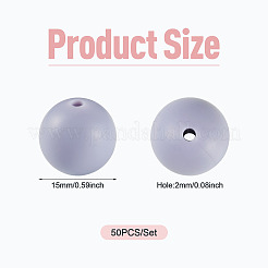 50Pcs Food Grade Eco-Friendly Silicone Beads&nbsp;SIL-TADJ0001-03A
