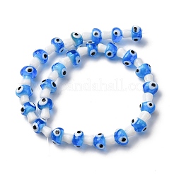 Handmade Evil Eye Lampwork Beads Strands&nbsp;LAMP-S069-01A-05