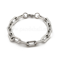 304 Stainless Steel Cable Chain Bracelets for Women Men&nbsp;BJEW-F488-59P