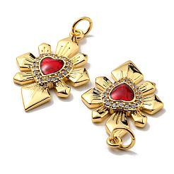 Rack Plating Brass Cubic Zirconia Pendants&nbsp;X-KK-D026-31G