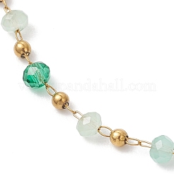 Glass Beaded Link Chain Bracelets for Women&nbsp;BJEW-JB12977