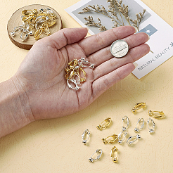 Brass Clip-on Earring Converters Findings&nbsp;KK-TA0007-21
