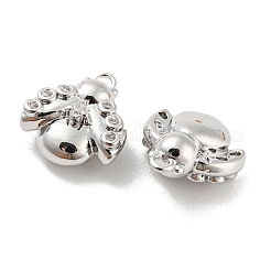 Brass Micro Pave Cubic Zirconia Charms&nbsp;KK-E090-02P