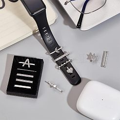 10Pcs Moon & Letter Alloy Watch Band Charms&nbsp;FIND-NB0003-20