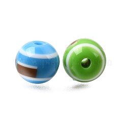 Opaque Resin Stripe Beads&nbsp;RE-CBA0A57-03