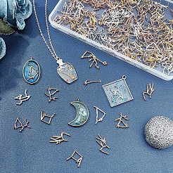 15 Sets 5 Style Eco-Friendly Alloy Cabochons&nbsp;DIY-OC0006-53