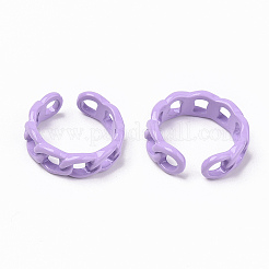 Spray Painted Alloy Cuff Rings&nbsp;LS-X-RJEW-T011-29C-RS