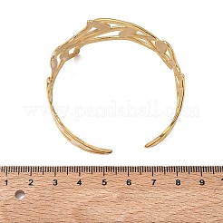 Hollow 304 Stainless Steel Cuff Bangles for Women&nbsp;BJEW-D463-01P