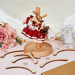 12Pcs Wood Doll Hangers&nbsp;DIY-FH0006-63B