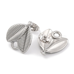 Non-Tarnish 304 Stainless Steel Studs Earring Findings&nbsp;EJEW-H013-17P