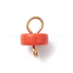 Disc Dyed Synthetic Turquoise Heishi Connector Charms&nbsp;PALLOY-JF04247-02