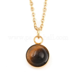 Natural Mixed Stone Pendant Necklaces&nbsp;NJEW-JN05489-02