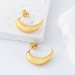 304 Stainless Steel C-Shaped Stud Earrings for Women&nbsp;VT5151