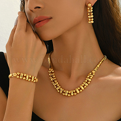 Alloy Chain Necklace & Bracelet & Earrings Sets for Women&nbsp;AP8168