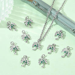 SHEGRACE Brass Cubic Zirconia Pendants&nbsp;XGRQ3K370-554P