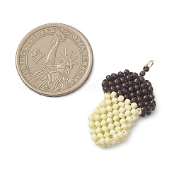 Beaded Pine Cone Charms&nbsp;PALLOY-MZ01148
