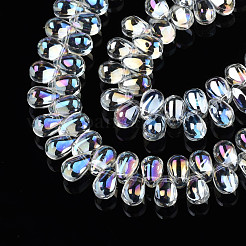 Electroplate Transparent Glass Beads Strands&nbsp;EGLA-S193-06
