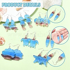 7 Pairs 1 Styles Acrylic Dangle Earrings&nbsp;EJEW-CJ0001-06