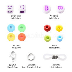 4 Colors Glass Seed Beads and Polymer Clay Beads&nbsp;DIY-YW0002-43