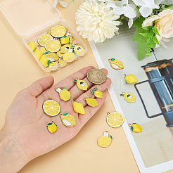 40Pcs 8 Styles Alloy Enamel and Resin Pendants&nbsp;ENAM-ME0001-56