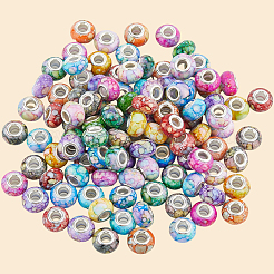 120Pcs 10 Colors Opaque Resin European Beads&nbsp;RPDL-LT0001-01