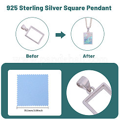 1Pc 925 Sterling Silver Pendant Cabochon Settings&nbsp;STER-BC0002-77B