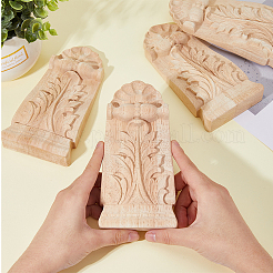 Rubber Wood Carved Onlay Applique&nbsp;LS-AJEW-WH0248-463