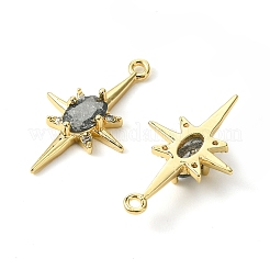 Brass Micro Pave Cubic Zirconia Pendants&nbsp;KK-M277-08G-01