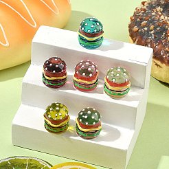 6Pcs 6 Colors Resin Cabochons&nbsp;RESI-CJ0004-27