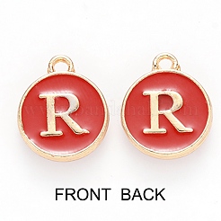 Golden Plated Enamel Alloy Charms&nbsp;ENAM-SZ0001-26C-R