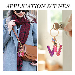 Alloy Resin Butterfly Keychains&nbsp;KEYC-TADJ0002-02G-W